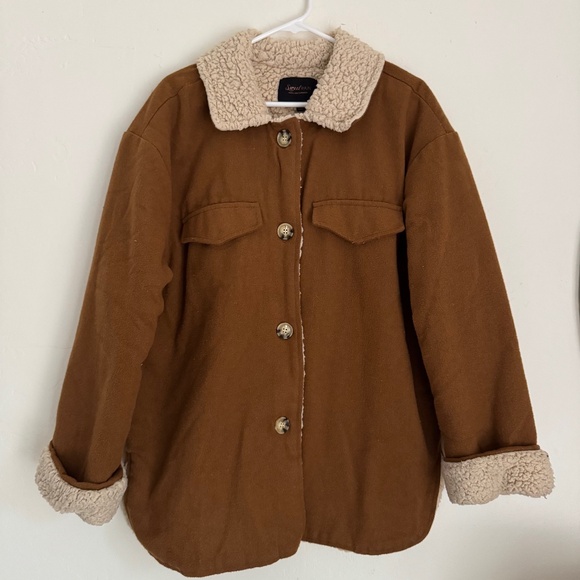 Sweet Rain Sherpa-Lined Barn Jacket Coat | Size L - Picture 1 of 4